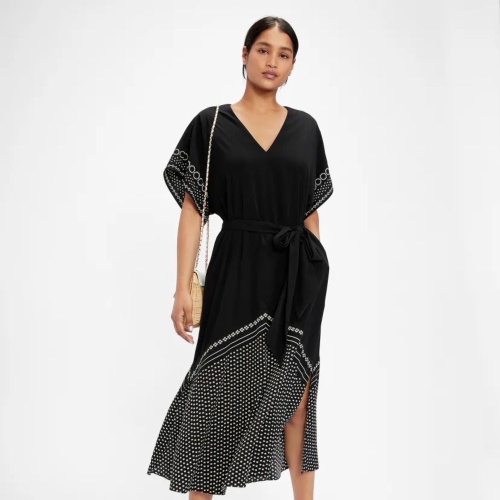 NWT Ted Baker Becci Scarf Print Midi Dress